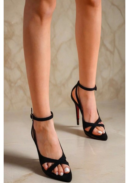 Kadın Bilekten Bağlamalı Sivri Burun Zarif Topuklu Ayakkabı Şık Kombinler Için fiyatları