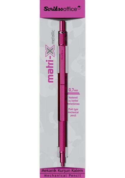 Matri-X Versatil 0.7 mm Metalik Pembe Şeffaf Ambalaj 5598