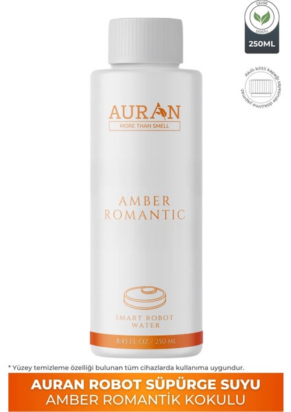 Amber Romantik Kokulu Akıllı Robot Süpürge Suyu Yüzey Temizleyici 250ml