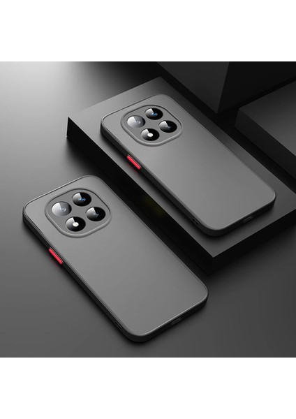 Xiaomi Redmi Note 14 Pro Kılıf Mat Parmak Izi Yapmaz Kamera Korumalı Renkli Tuşlu Sert Silikon Kapak