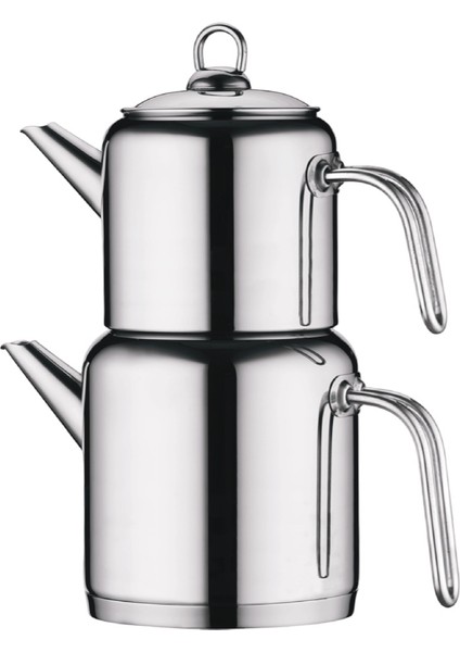 Tiryaki 4 Parça Çaydanlık Seti Paslanmaz Çelik