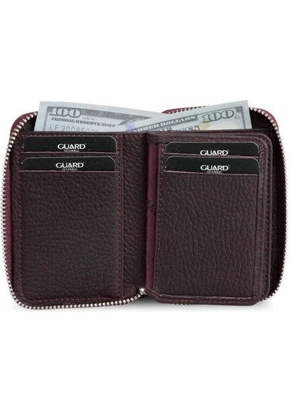 Fermuarlı Bordo Hakiki Deri Mini Cüzdan Erkek P796 fiyatları