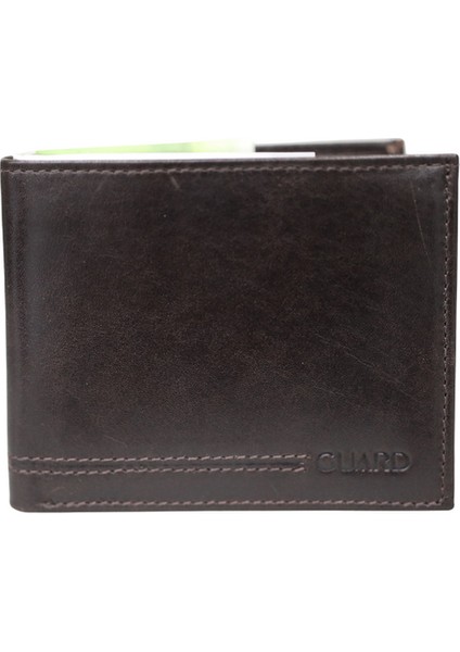 Kahve Temi Hakiki Deri Erkek Cüzdanı P777