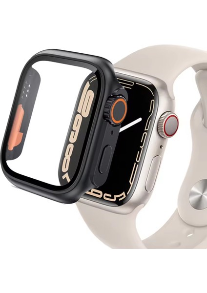 Ekran Koruyucu Kılıf+Cam Apple Watch Seri 10/42MM Uyumlu Ekran Koruyucu Kapak Değişimi Ultra Tampon