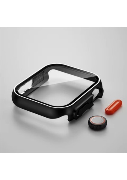 Ekran Koruyucu Kılıf+Cam Apple Watch Seri 10/42MM Uyumlu Ekran Koruyucu Kapak Değişimi Ultra Tampon modelleri