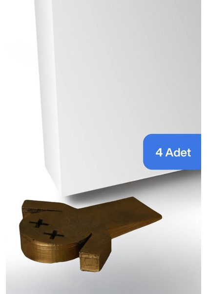 Kapı Stoperi Altın Eskitme Renk Dekoratif Kapı Tutucu Durdurucu 4 Adet Model 3