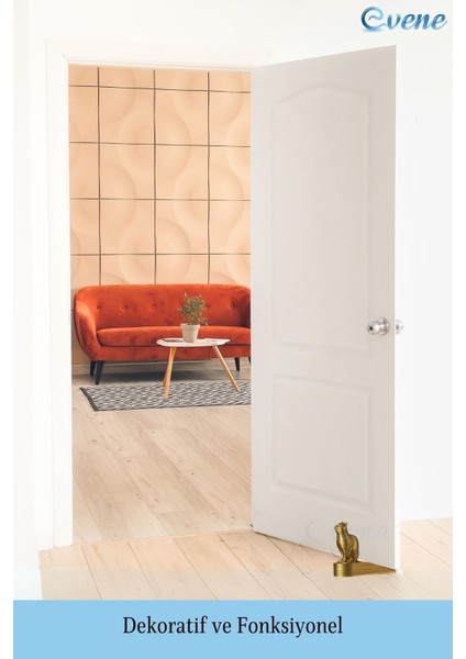 Kapı Stoperi Altın Renk Dekoratif Kapı Tutucu Durdurucu 4 Adet Model 2