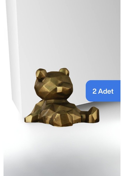 Kapı Stoperi Altın Eskitme Renk Dekoratif Kapı Tutucu Durdurucu 2 Adet Model 7