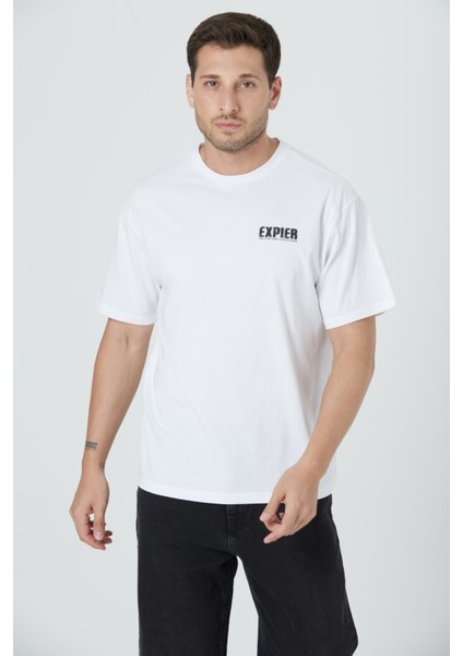 %100 Pamuk Erkek Relax Fit Rahat Kalıp Bisiklet Yaka Basic Düz Kısa Kollu Baskılı Tişört TNT-002 modelleri