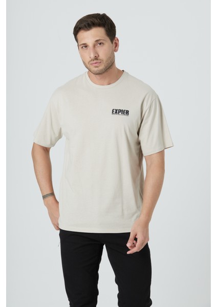 %100 Pamuk Erkek Relax Fit Rahat Kalıp Bisiklet Yaka Basic Düz Kısa Kollu Baskılı Tişört TNT-002 modelleri