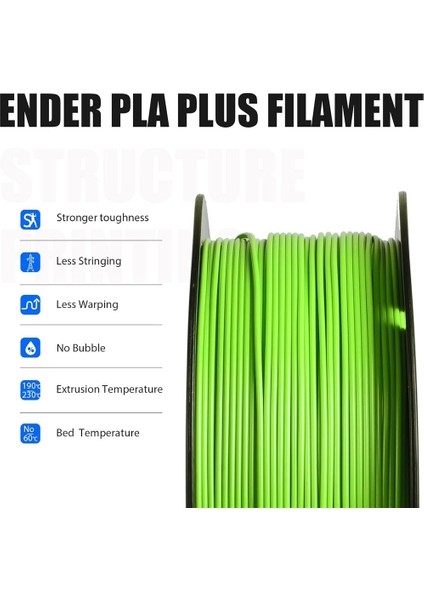 Ender Pla+ Filament Elma Yeşili 1.75MM 1kg - fiyatları