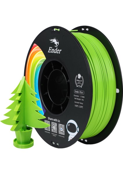 Ender Pla+ Filament Elma Yeşili 1.75MM 1kg -