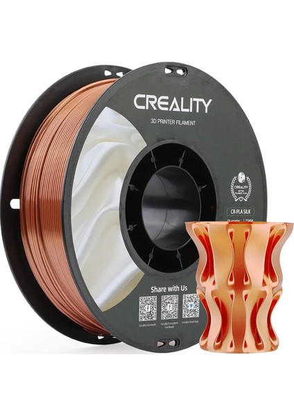 Cr-Silk Pla 1,75MM 3D Baskı Filament 1kg - Kırmızı Bakır -