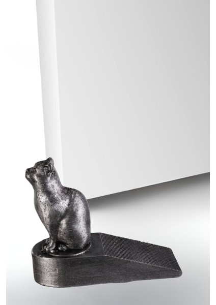 Kapı Stoperi Gümüş Eskitme Renk Dekoratif Kapı Tutucu Durdurucu Model 2