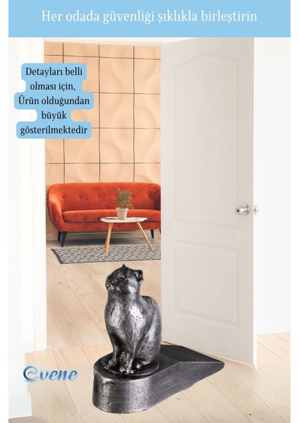 Kapı Stoperi Gümüş Eskitme Renk Dekoratif Kapı Tutucu Durdurucu Model 2