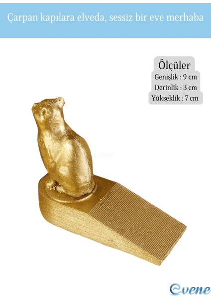 Kapı Stoperi Altın Renk Dekoratif Kapı Tutucu Durdurucu Model 2