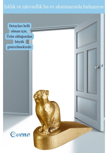 Kapı Stoperi Altın Renk Dekoratif Kapı Tutucu Durdurucu Model 2