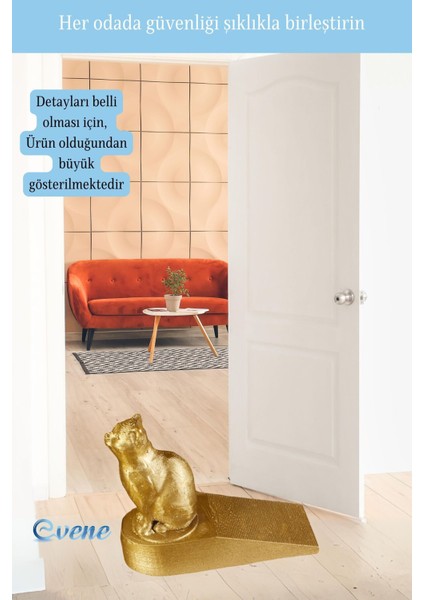 Kapı Stoperi Altın Renk Dekoratif Kapı Tutucu Durdurucu Model 2