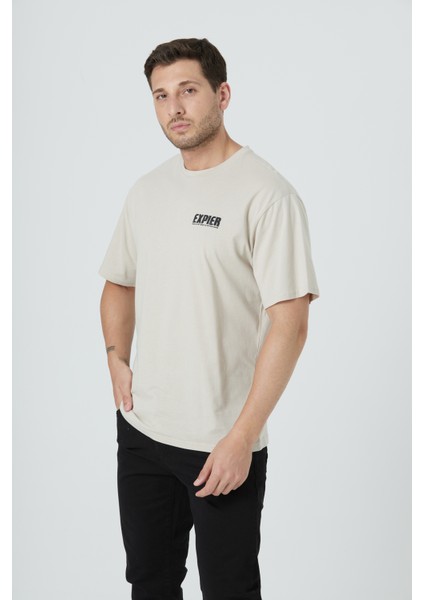 %100 Pamuk Erkek Relax Fit Rahat Kalıp Bisiklet Yaka Basic Düz Kısa Kollu Baskılı Tişört TNT-002 fırsatları