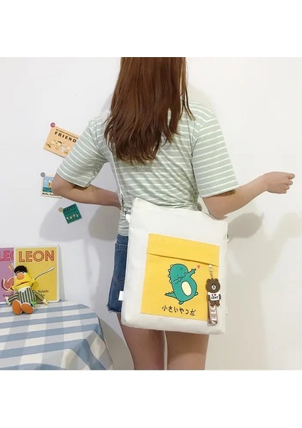 Kadınlar Tuval Çanta Çanta Düz Renk Tasarımcı Rahat Çanta Omuz Çantası Büyük Kapasiteli Pamuklu Yeniden Kullanılabilir Alışveriş Plaj Çantası Renk: 3 (Yurt Dışından)