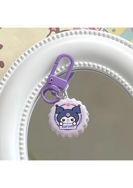 6pcs Kawaii Sanrio Kittty Kuromi Cinnamoroll Mymelody Purin Pocha Yaratıcılık Bottlecap Anahtarlıklar Sırt Çantası Kolye Çocuk Doğum Günü Kol: E (Yurt Dışından)