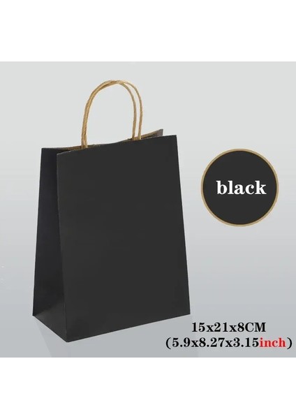 10/30/50PCS Tatil Partisi Hediye Torbası Tutlu Takı Alışveriş Çantası Noel Sevgililer Günü Evlilik Renkli Kağıt Bagcolor: Siyah/hediye Kutusu Boyutu: 15X21CMX10PCS (Yurt Dışından)