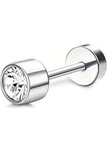 Drperfect Paslanmaz Çelik 20G Küpe Kadınlar Için Cz Opal Saplama Küpe Küçük Vidalı Kıkırdak Çember Piercing Takı Metal Renk: Stil 6 (20G-6MM) (Yurt Dışından)