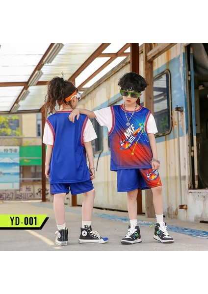 Çocuk Basketbol Forması Çocuk Takımı Eğitim Tekdüze Hızlı Kurutucu Moda Konforlu Erkek Kız Gömlek Spor Giyim Terzini Renk: 001-MAVI/ÇOCUK Boyutu: Boyut 16 (90-100CM) (Yurt Dışından)