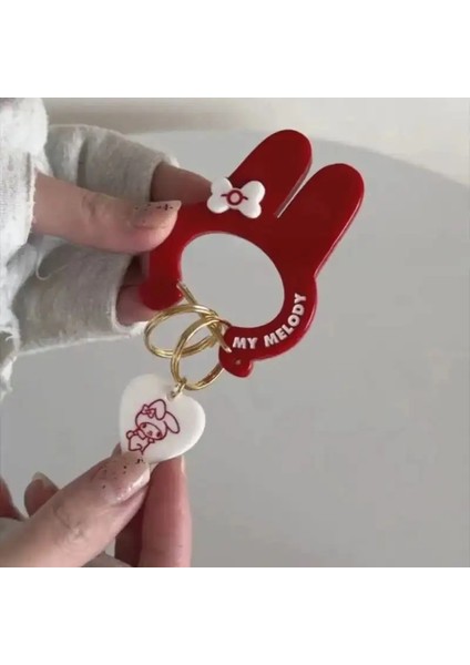 Sanrio Hello Kitty My Melody Keychain Anime Sevimli Moda Sırt Çantası Kolye Çift Tatil Hediyeleri Kadınlar Için Dekorasyon Tokası Kızlar: B (Yurt Dışından)