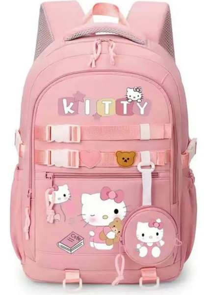 Hello Kitty Sırt Çantası Kadınlar Genç Kız Çocuk Çocuk Okulu Kitap Çantaları Tatlı Yumuşak Seyahat Sırt Çantası Mochila Escolarcolor: Resim Renk (Yurt Dışından)