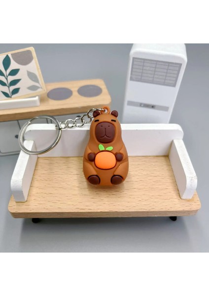 Sevimli Capya Anahtar Bebeği Capibala Kolye Bisiklet Sırt Çantası Anahtar Cep Telefon Kolye Aksesuarları Çirkin Sevimli Pvc Yumuşak Kauçuk Renk: 11 (Yurt Dışından)