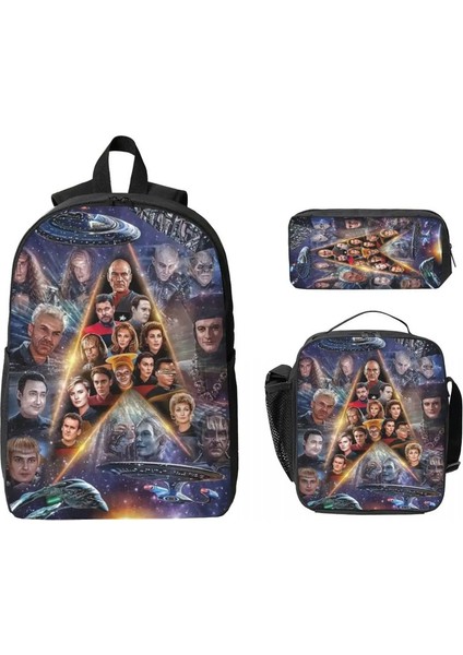 3pcs Stars Treks Merch Sırt Çantası Seti Kızlar Kalem Çantaları Kitap Çantası Setleri Okul Öğrencileri Için Öğle Yemeği Kutusu Daypackcolor: Gösterildiği Gibi (Yurt Dışından)