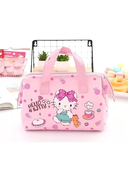 Anime Sanrio Hello Kitty Öğle Yemeği Çantası Moda Kadınlar Için Oxford Bez Yalıtım Çantaları Su Geçirmez Açık Termal El Çantası Piknik Bagsheight: 24X14X18CM/RENK: A4 (Yurt Dışından)