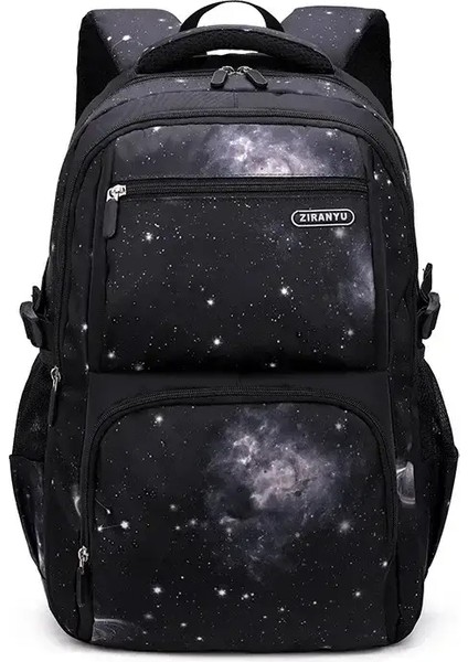 Yeni 3pcs Set Çocuklar Sırt Çantaları Yıldızlı Gökyüzü Desen Öğrenciler Okul Çantası Boys Waterproof Okul Çantası Öğle Yemeği Çantası Kalemi Casecolor: Black Sky (Yurt Dışından)