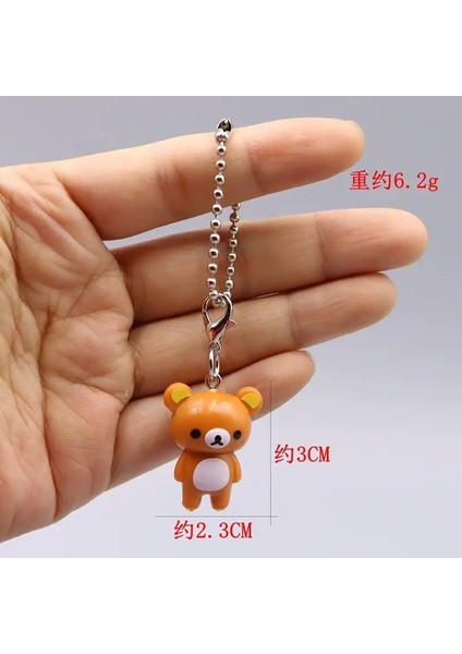 Rilakkuma Peluş Makyaj Kılıfı Anime Rahat Ayı Kozmetik Çanta Kadın Mücevher Depolama Çantası Kız Organizatör Çanta Hediyesi Sıcak Saleskolor: Anahtar Yüzük (Yurt Dışından)