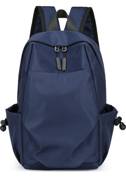 Mini Erkek Sırt Çantası Moda Küçük Siyah Omuz Okul Çantası Adam Için Tuval Tasarımcısı Su Geçirmez Spor Seyahat Erkek Sırt Çantaları Renk: Mavi (Yurt Dışından)