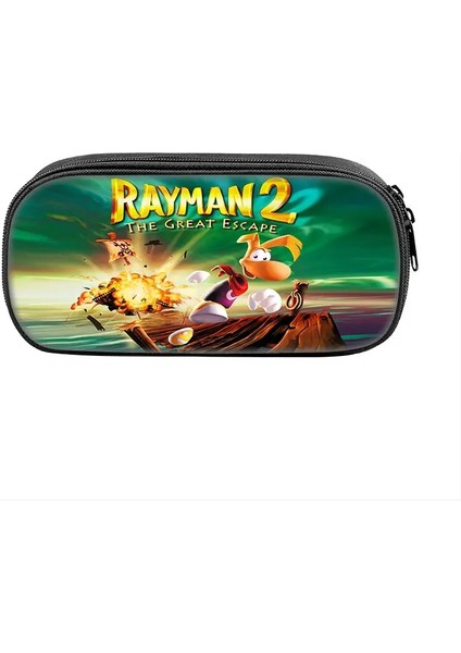 Karikatür Oyunları Rayman Legends 2pcs Set Sırt Çantası Schoolbag Erkek Kızlar Kamp Backpack Kalem Kılıf Kalıp Kalem Çantası Kalem Kutusu: Renk4 (Yurt Dışından)
