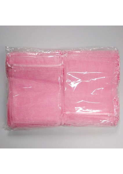 100PCS Pembe Organza Çantası Düğün Hediye Çantası Torbalar Ambalaj Çantaları Çantaları Kese 7x9 9X12 10X15 13X18 15X20 20X30CM Renk: 13X18CM-5.12X7.09IN/BOYUT: 100PCS (Yurt Dışından)