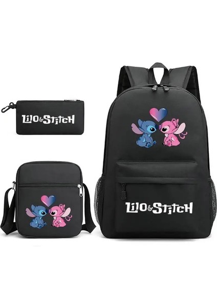 Disney Sports Sırt Çantası Lilo Dikiş Çocuklar Sırt Çantası Karikatür Dikiş Baskı Pencil Kılıfı Erkek Kız Omuz Çantası Çocuk Okul Çantaları Renk: Resimle Aynı (Yurt Dışından)
