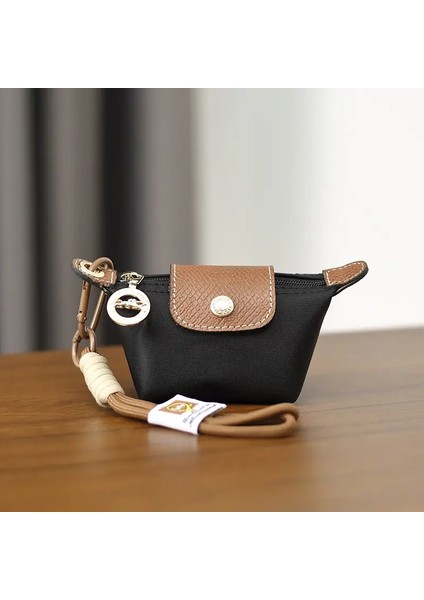 Sevimli Mini Çanta Naylon Hamur Tatlı Çanta Moda Banka Kartı Depolama Hafif ve Kompakt Para Çantası Kız Için Özel Hediye Renk: Siyah/hediye Kutusu Boyutu: Diğer (Yurt Dışından)