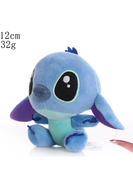 Disney Stitch Angel 12CM Peluş Bebek Sevimli Karikatür Anahtar Backpack Kolye Anime Periferik Çift Aksesuarlar Doğum Günü Hediyesi Yeni Rolor Adı: Angie (Yurt Dışından)