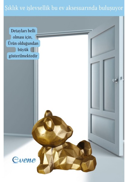 Kapı Stoperi Altın Eskitme Renk Dekoratif Kapı Tutucu Durdurucu Model 7