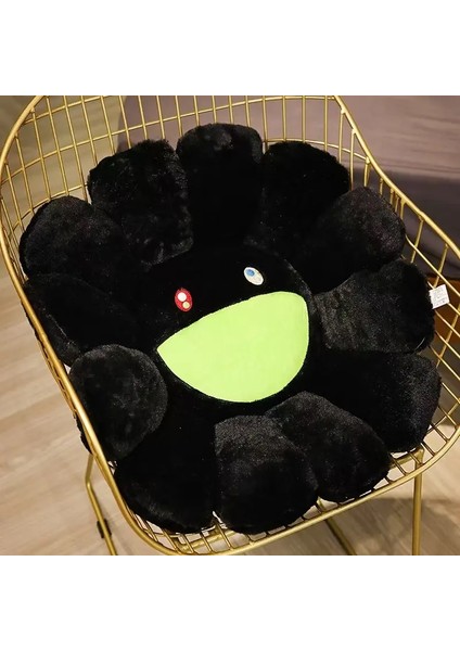 40/60CM Ayçiçeği Peluş Yastık Yumuşak Peluş Çiçek Yastığı Bitki Paspas Kanepe Yatağı Sırt Yastığı Kawaii Oda Dekoru Hediye Scolor: 40CM (Yurt Dışından)