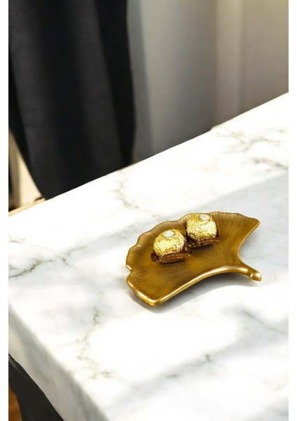 Şekerlik Sunumluk Drajelik Dekoratif Tabak Altın Eskitme Renk Model 19