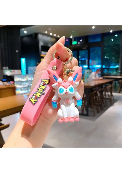 Miniso Karikatür Anime Yaratıcı Eevee Anahtarlık Pikachu Bebek Araba Dekorasyon Seyahat Uzmanı Sırt Çantası Dekorasyon Anahtarlık Parti Hediyesi: 4 (Yurt Dışından)