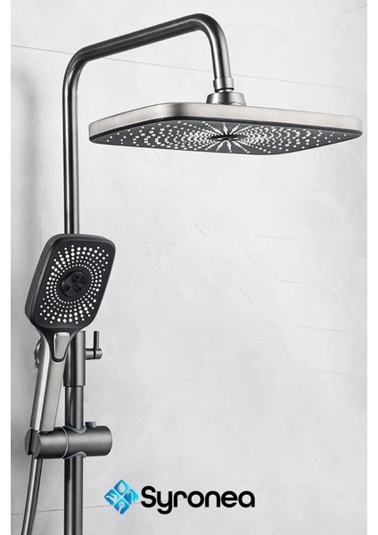 Piyano Lüx Siyah Robot Tepe Yağmurlama Banyo Duş Seti Kolay Kurulum Banyo Özel Set