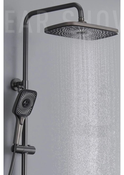 Piyano Lüx Siyah Robot Tepe Yağmurlama Banyo Duş Seti Kolay Kurulum Banyo Özel Set modelleri