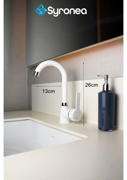 Beyaz Kısa Delta Lavabo Bataryası Banyo Lavabo Musluk fırsatları