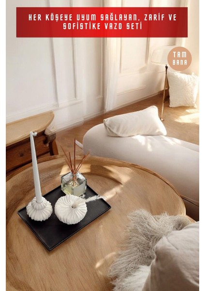 Dekoratif Mumluk Set Şamdan El Yapımı Model 2 indirimleri