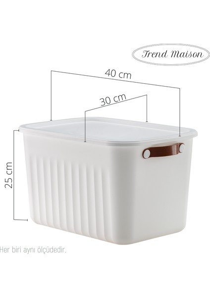 Dekoratif Saklama Kutusu, Çok Amaçlı Düzenleyici, Banyo Mutfak Organizer, Kapaklı Kutu, Beyaz 3'lü fiyatları